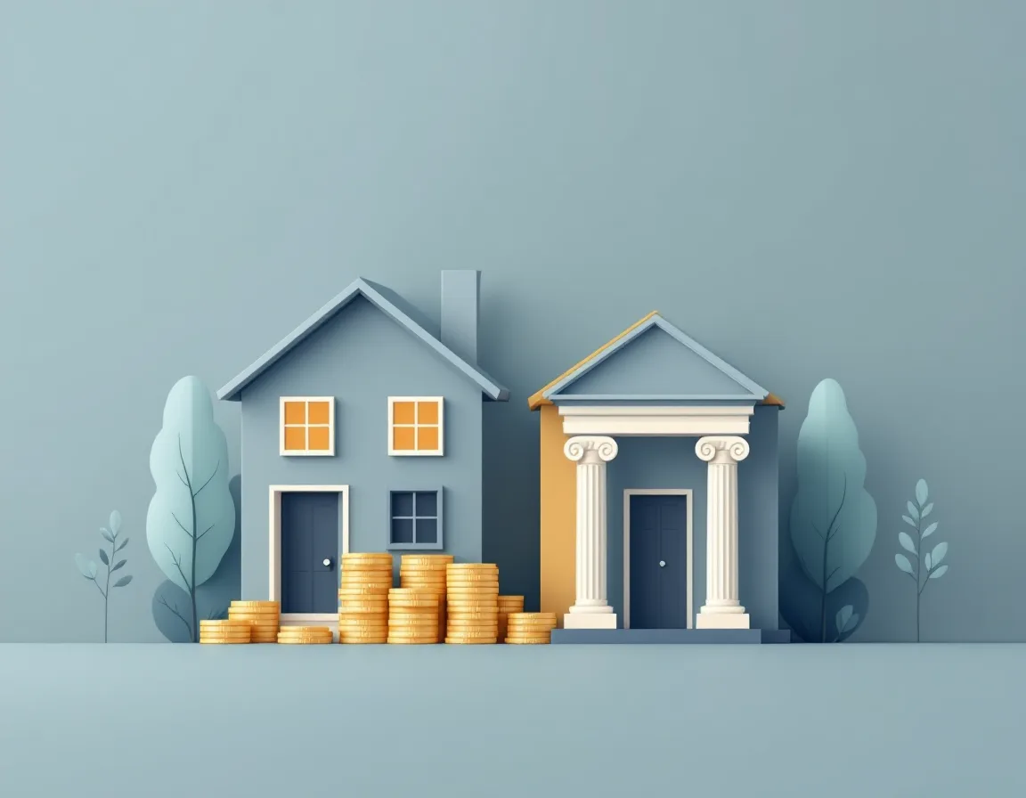 Flat illustration representing Property Tax Calculator